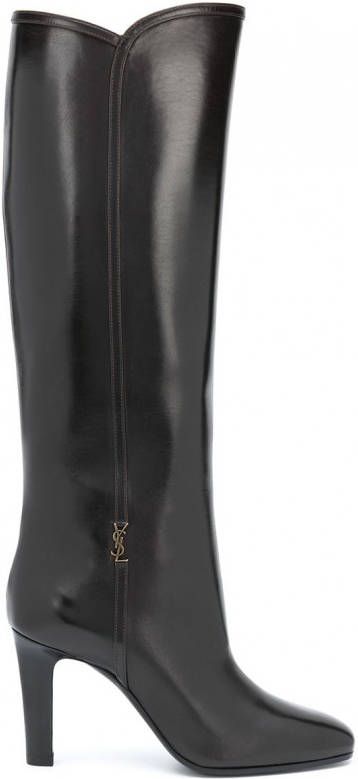 Saint Laurent Jane laarzen met monogram Bruin