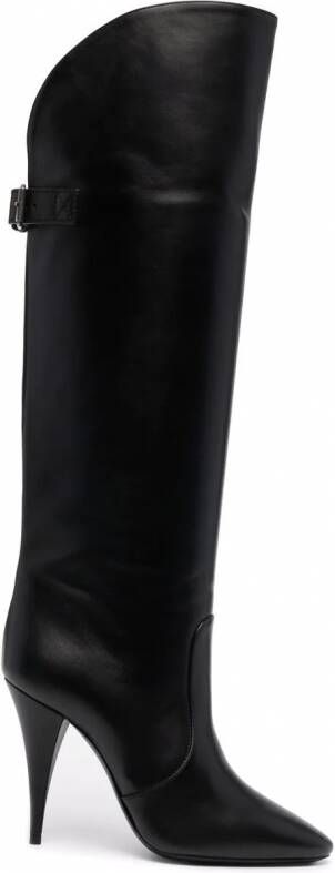 Saint Laurent Laarzen met gesp Zwart