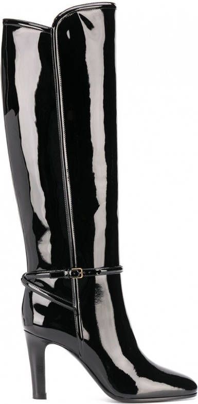 Saint Laurent Laarzen met vierkante neus Zwart