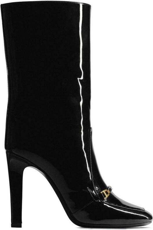Saint Laurent Lala laarzen met vierkante neus Zwart