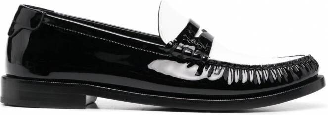 Saint Laurent Le Loafer loafers met contrasterend detail Zwart