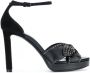 Saint Laurent Leren sandalen met studs Zwart - Thumbnail 1