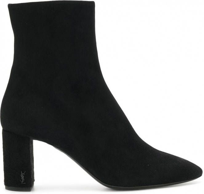 Saint Laurent Lou enkellaarzen Zwart