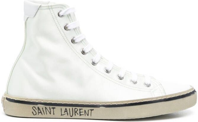 Saint Laurent Malibu high-top sneakers Groen