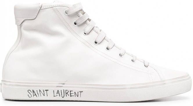 Saint Laurent Malibu high-top sneakers Wit