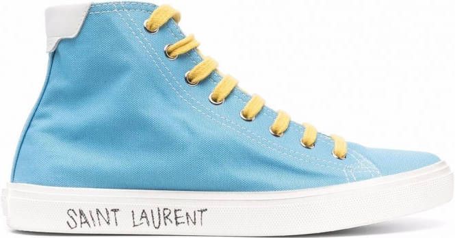 Saint Laurent Malibu mid-top sneakers Blauw