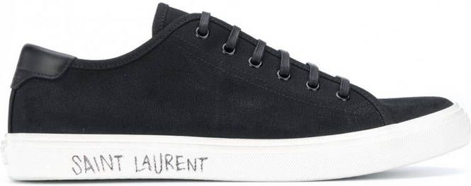 Saint Laurent Malibu sneakers heren kalfsleer leer rubber StofStof 40 5 Zwart