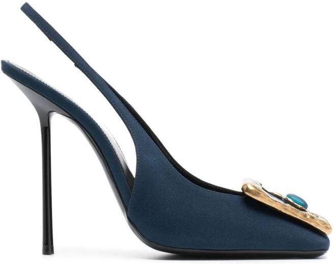 Saint Laurent Maxine 115 mm slingback pumps Blauw