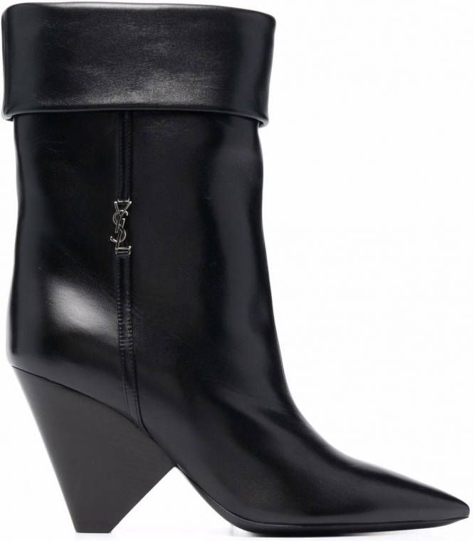 Saint Laurent 95 mm Niki laarzen Zwart