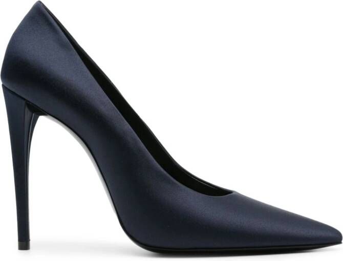 Saint Laurent Monceau 110 mm satijnen pumps Blauw