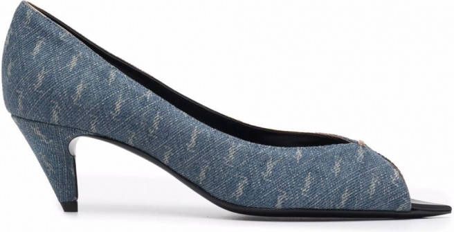 Saint Laurent Sandalen met open neus Blauw