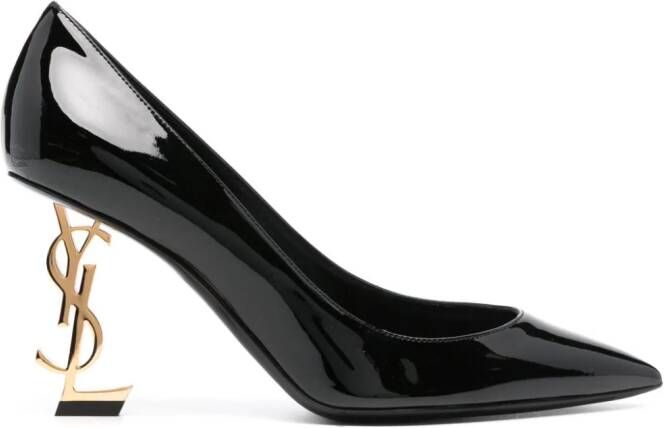 Saint Laurent Opyum 90 mm lakleren pumps Zwart