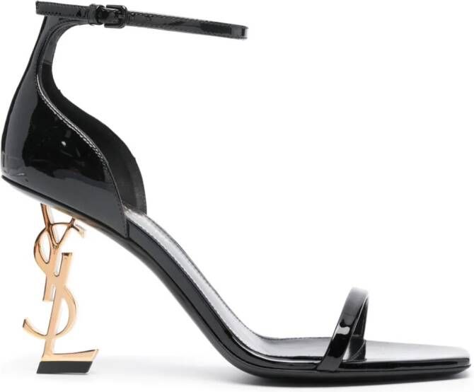 Saint Laurent Opyum lakleren sandalen Zwart