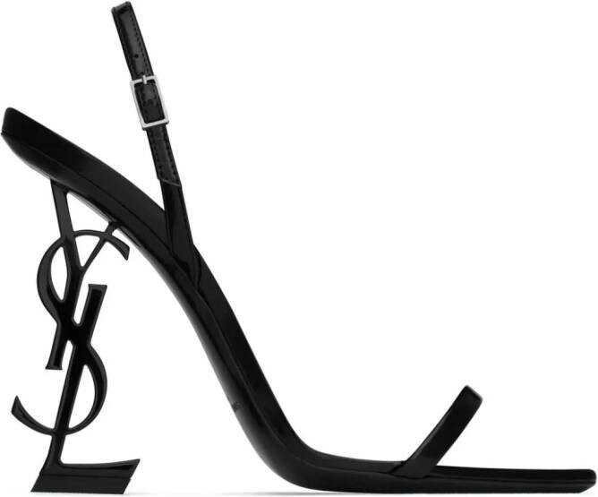 Saint Laurent Opyum leren sandalen Zwart