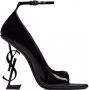 Saint Laurent Opyum pumps met open neus Zwart - Thumbnail 1