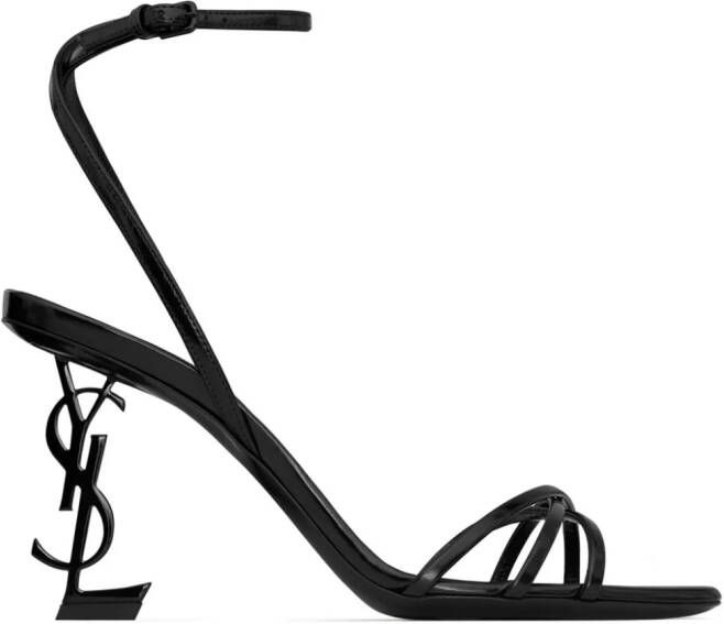 Saint Laurent Opyum sandalen met logoplakkaat (85 mm) Zwart