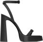 Saint Laurent Platz sandalen met plateauzool Zwart - Thumbnail 1