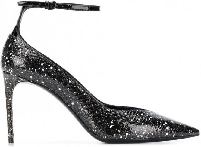 Saint Laurent Pumps met inktvlekken Zwart