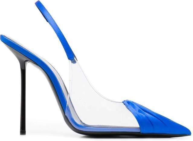 Saint Laurent Pumps met puntige neus Blauw