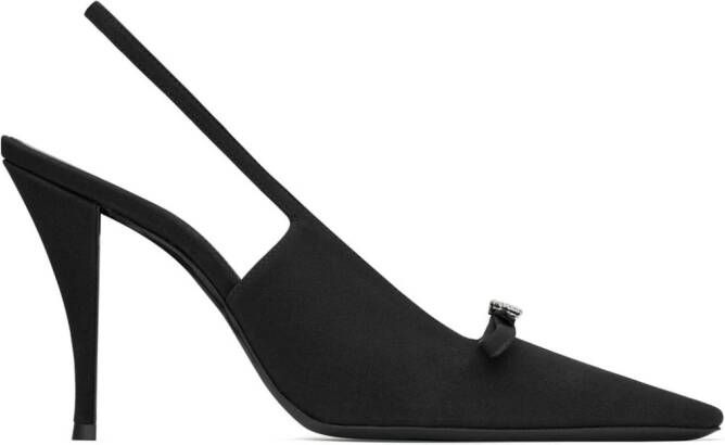 Saint Laurent Sadie 95mm slingback pumps Zwart
