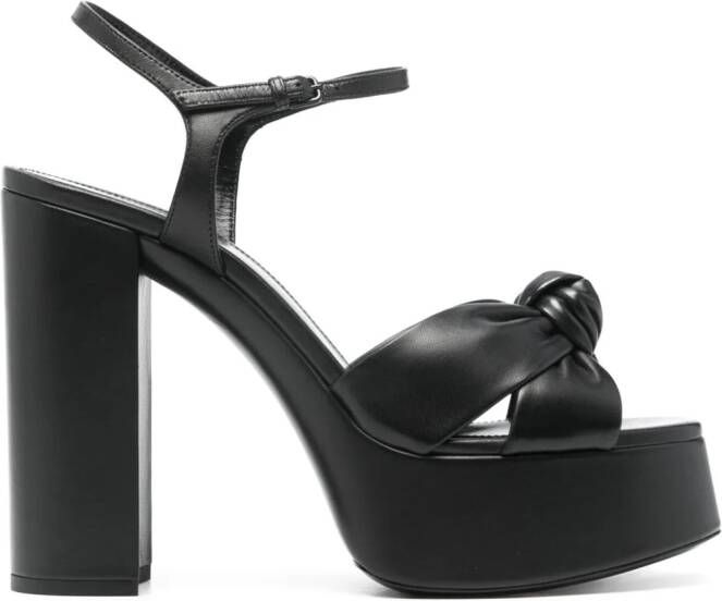 Saint Laurent Sandalen met plateauzool Zwart