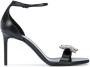 Saint Laurent Sandalen met strik Zwart - Thumbnail 1