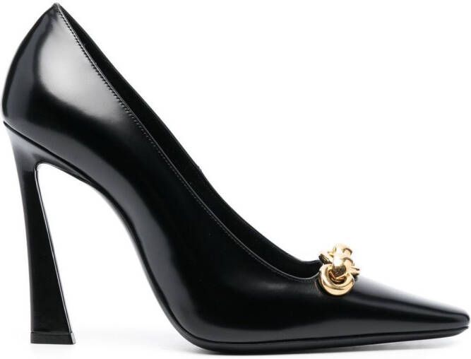 Saint Laurent Silvana pumps met ketting Zwart