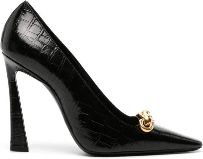 Saint Laurent Silvana pumps met hak Zwart