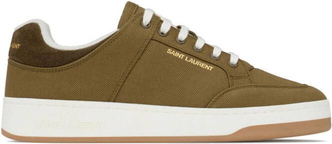 Saint Laurent SL 61 low-top gabardine sneakers Groen