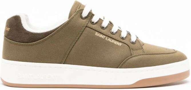Saint Laurent SL 61 low-top gabardine sneakers Groen