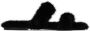 Saint Laurent Slippers van imitatiebont Zwart - Thumbnail 1