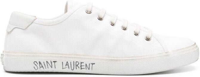 Saint Laurent Sneakers met gerafeld-effect Wit