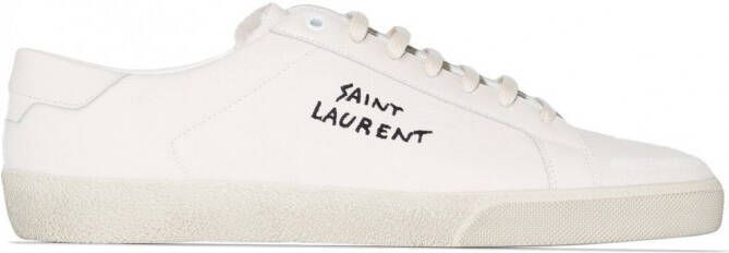 Saint Laurent Sneakers met logoprint Beige