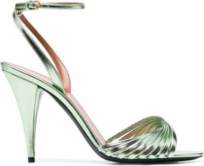 Saint Laurent 100mm Tina sandalen Groen
