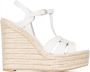 Saint Laurent Tribute leren espadrilles Wit - Thumbnail 1