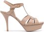 Saint Laurent 105mm Tribute sandalen met plateauzool Beige - Thumbnail 1