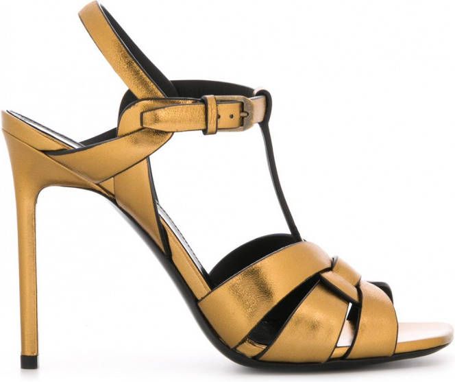 Saint Laurent Tribute sandalen Goud