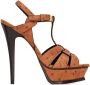 Saint Laurent Tribute leren sandalen Beige - Thumbnail 1