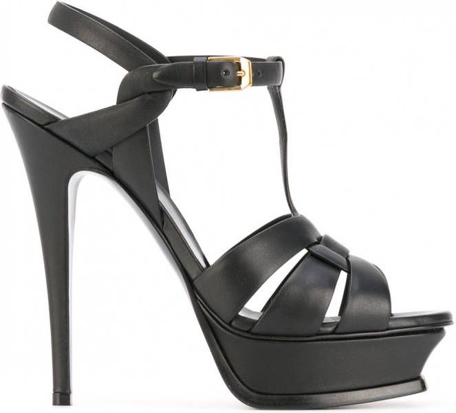 Saint Laurent Tribute sandalen Zwart