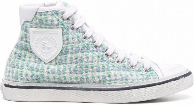 Saint Laurent Sneakers met logopatch Groen