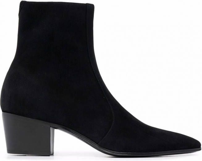 Saint Laurent Vassili enkellaarzen Zwart