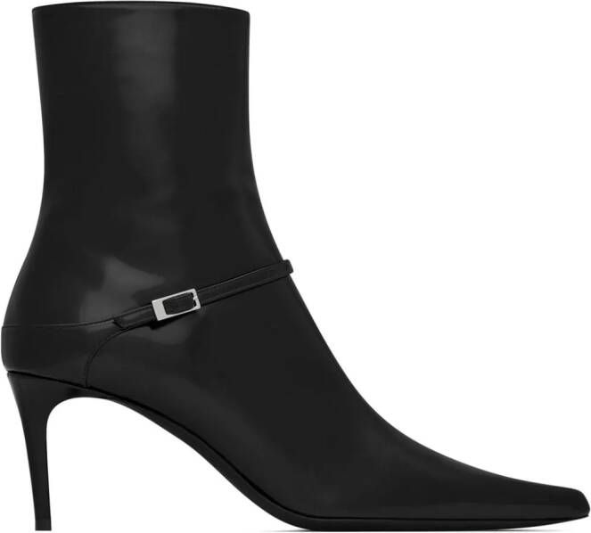 Saint Laurent Vendome 70 mm enkellaarzen Zwart