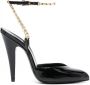 Saint Laurent Venus pumps met ketting Zwart - Thumbnail 1