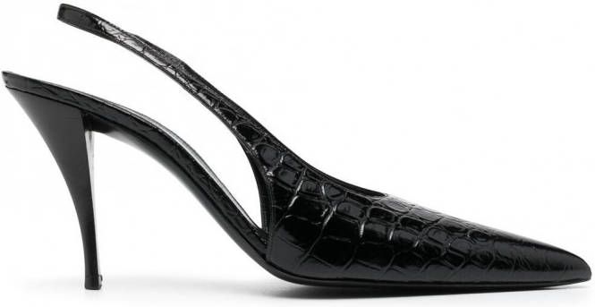 Saint Laurent Viper slingback pumps Zwart