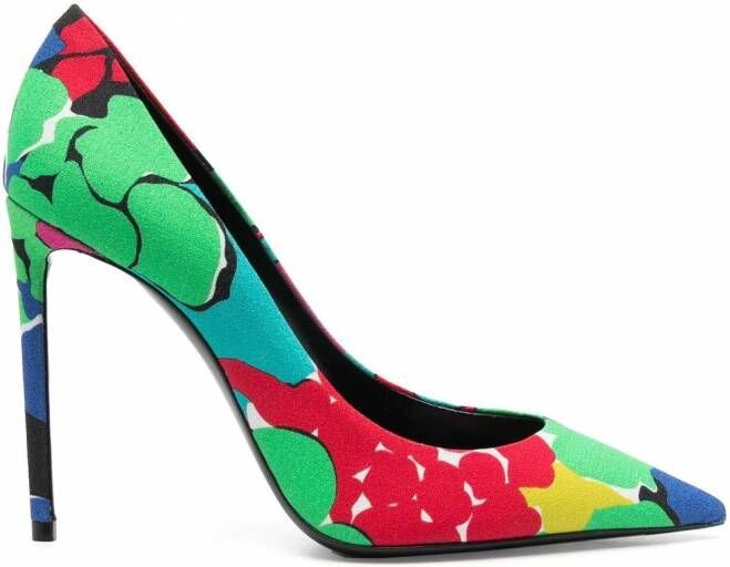 Saint Laurent Zoe pumps met bloemenprint Groen