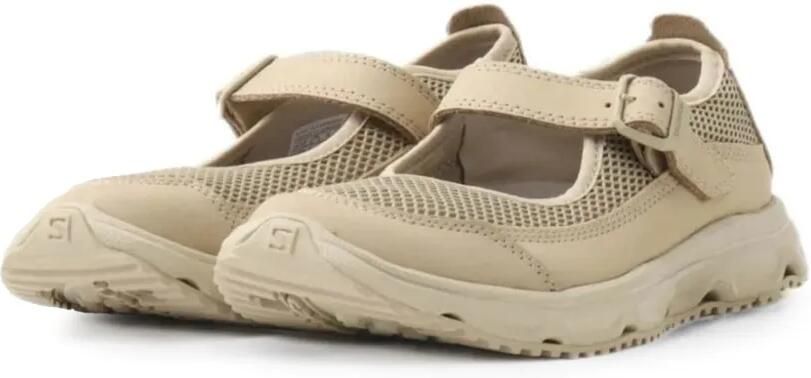 Salomon Sneakers met mesh vlakken en gespbandje Beige - Foto 4