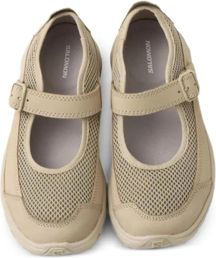 Salomon Sneakers met mesh vlakken en gespbandje Beige - Foto 2