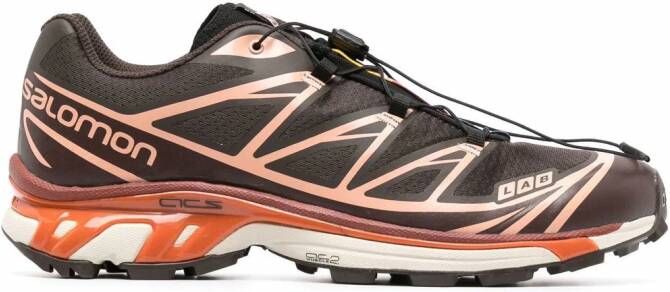 Salomon XT6 sneakers met vlakken Bruin
