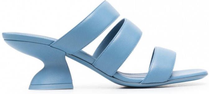 Ferragamo Sandalen met bewerkte hak Blauw