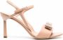 Ferragamo Gabriela sandalen met open neus Beige - Thumbnail 1
